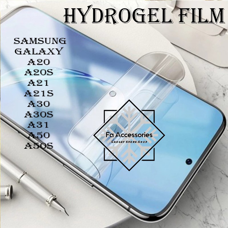 FA ANTI GORES JELLY HYDROGEL SAMSUNG GALAXY a20 a20s a21 a21s a30 a30s A31 a50 a50s FULL SCREEN