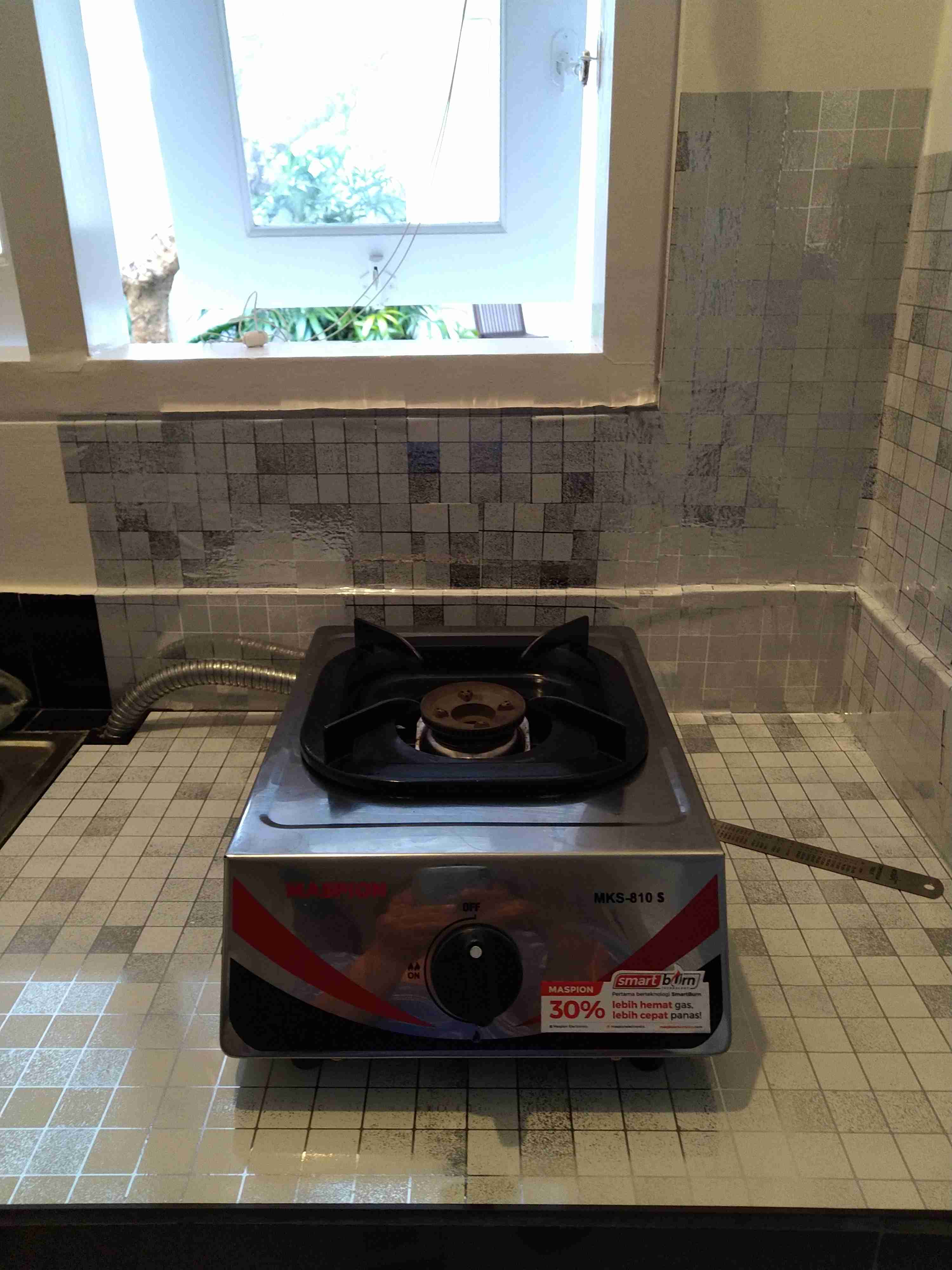 Sticker Dapur Alumunium Foil Uk 45cmx5m Kode 206 Warna Abu