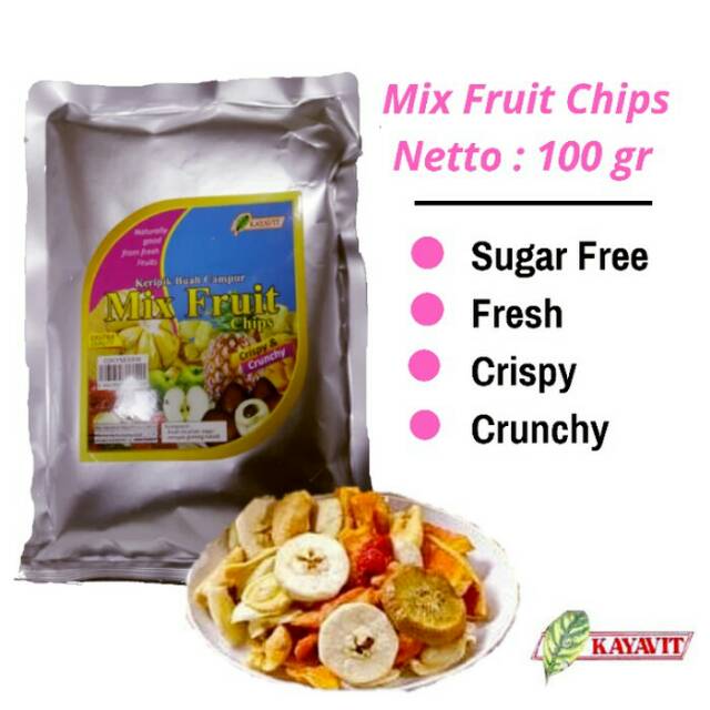 Keripik Mix Buah dan Mix Sayur Kualitas Super 80 gr