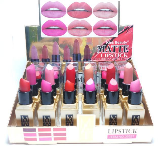 LIPSTIK KISS BEAUTY MATTE No.35527 LUSINAN