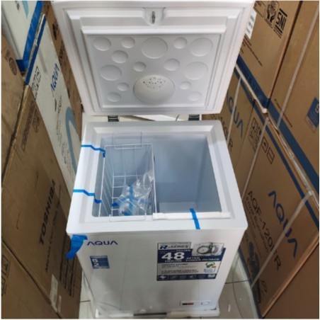 CHEST FREEZER AQUA AQF-120FR / FREEZER BOX AQUA AQF 120 FR / LEMARI PEMBEKU 100 LITER