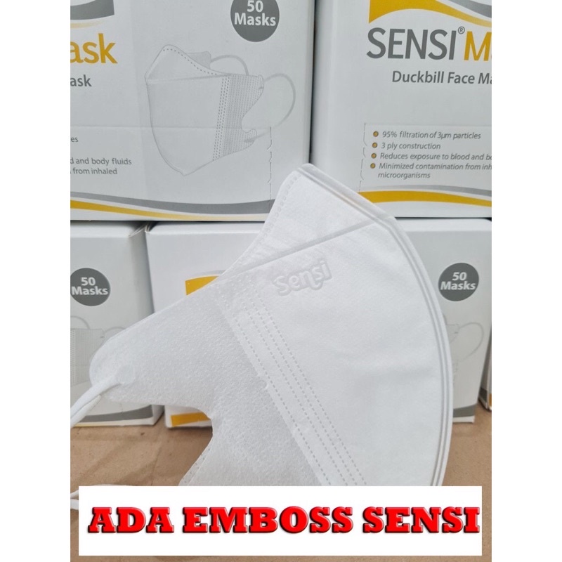 Masker Duckbill Sensi ECER Original 100% ada Emboss Sensi