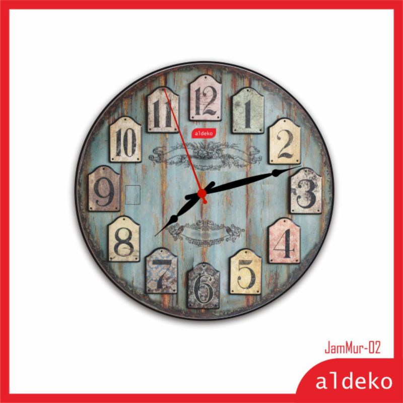 jam dinding - shabby chic/wall clock dengan desain unik Jam Termurah Se Indonesia - JamMur-JamMur-02