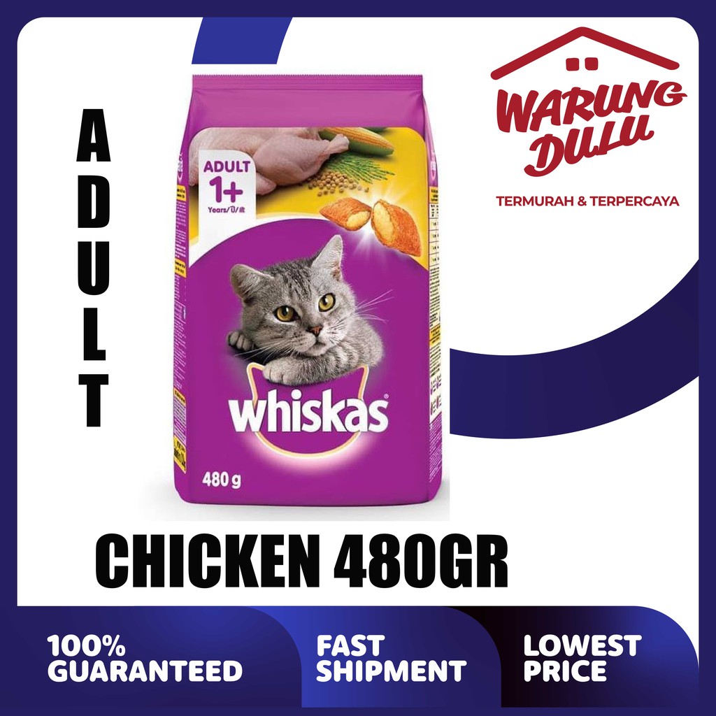 WHISKAS CHICKEN 480GR