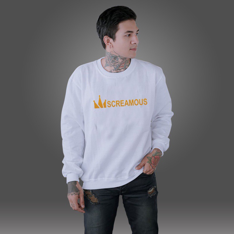 Sweater Pria Deas Off White Beludru Panas Musim Gugur Berkerudung Dingin Remaja Memakai-CN scr gold putih