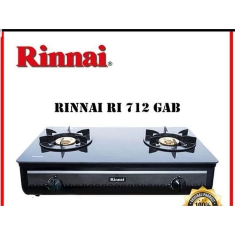 Rinnai Kompor Gas Kaca 2 Tungku Ri 712 Ga B 712 Ga W Shopee Indonesia