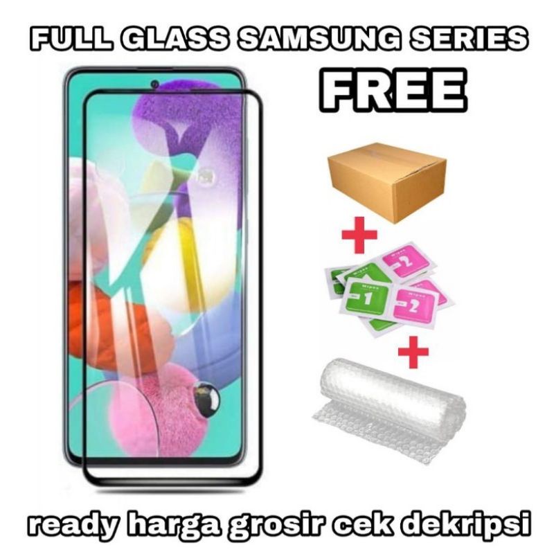 Samsung a51 a71 a21s a50 A21 Tampered glass tg anti gores full layar