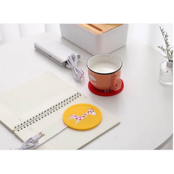 [COD] Tatakan Gelas Pemanas Coffe Cup Warmer Heating Pad Pemanas USB