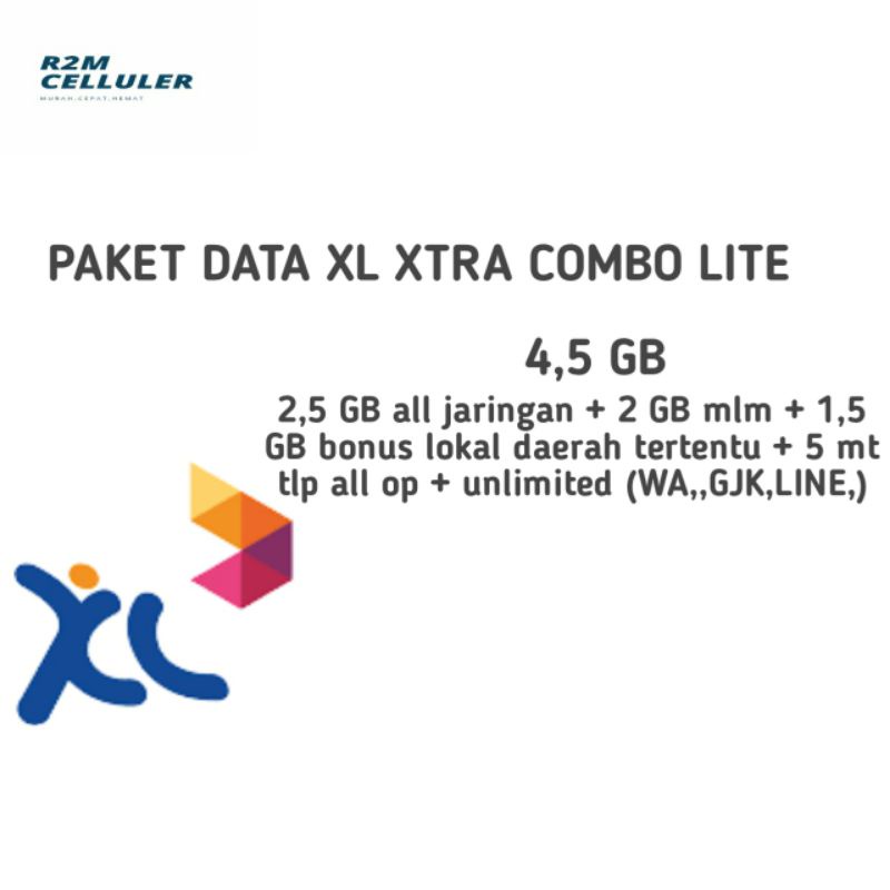 PAKET DATA XL XTRA COMBO LITE per100 Item