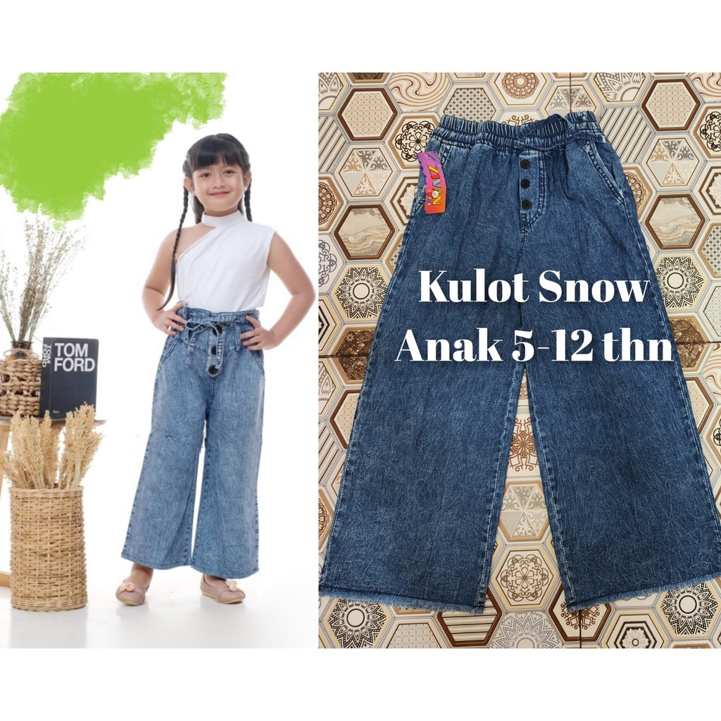 Kulot Lev*s Anak Perempuan Bahan Jeans Snow Size M. L. XL. Tanggung