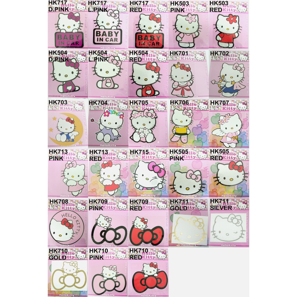 

STICKER KITTY (KT) SMALL HK -STICKER HELLO KITTY