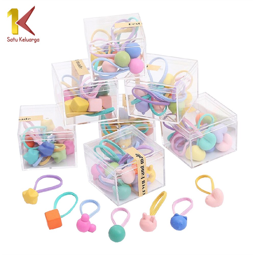 Satu Keluarga Ikat Rambut C331 Ikat Rambut Anak Perempuan Korean Style 10IN1 / Karet Kunciran Rambut