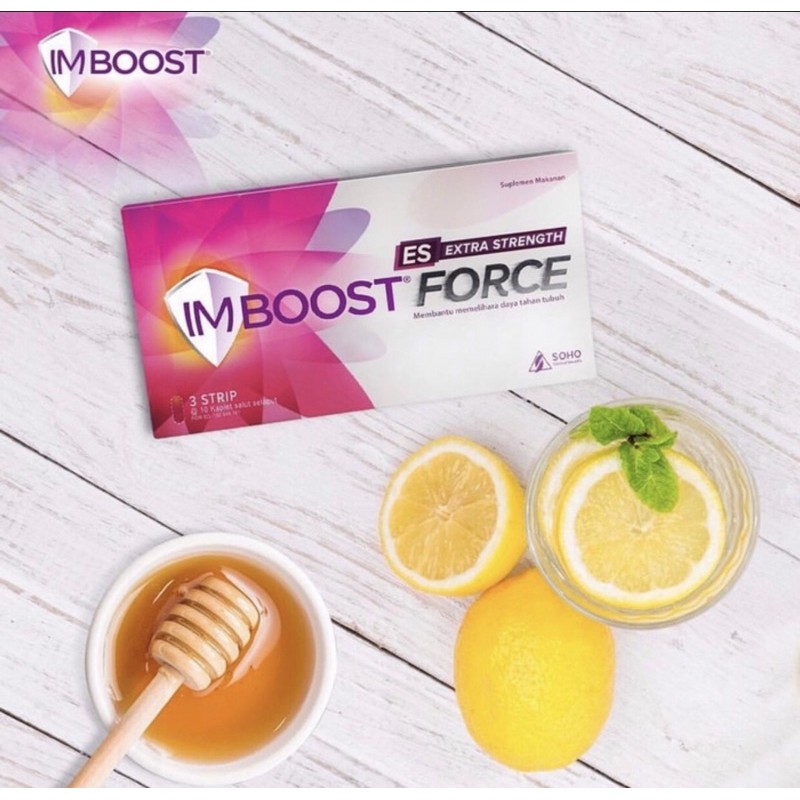 Imboost force extra strength strip 10 tablet ( echinacea + anti oxidant + zinc meningkatkan imun )