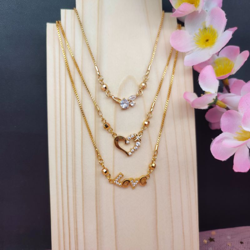 Kalung xuping wanita dewasa lapis emas 24k anti luntur anti karat COD