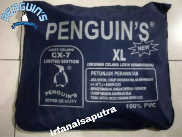 Jas Hujan Setelan Penguin's Jaket Celana Pinguin CX 7  XXL Super Tebal cx7