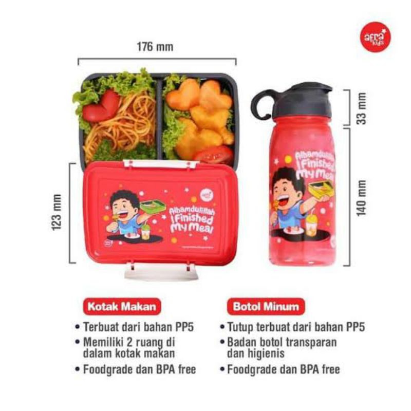 Lunchset Afrakids / Set Tempat makan anak