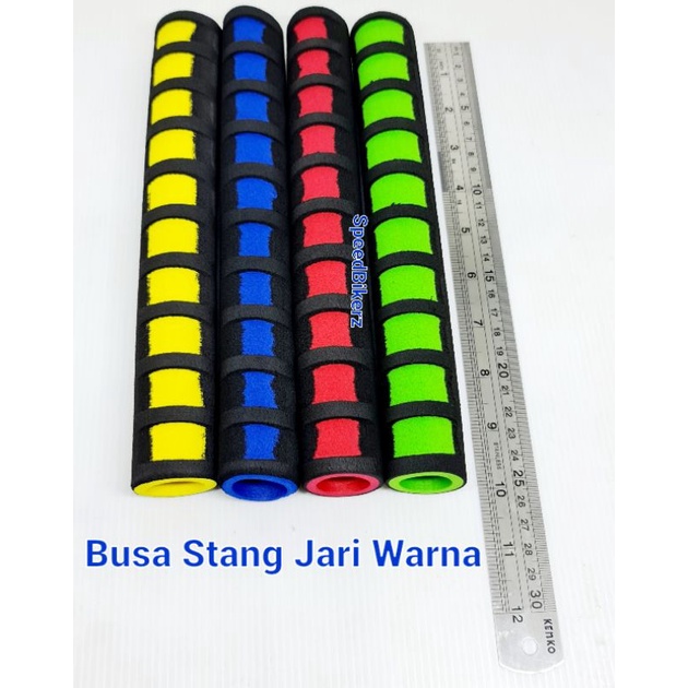 Busa Stang Motor Dan Sepeda Spon Handgrip Stang Grip Handfat Stang jari Warna Hitam Busa Empuk Tebal