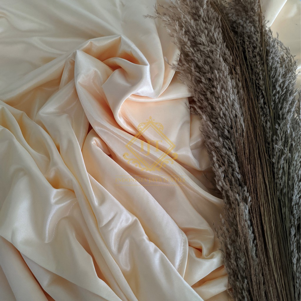 (HARGA PER METER) KAIN DEKORASI, FILAMIN, ABUTAI, KAIN DEKOR, HAIKIT, HYGET (WARNA 1)-Cream