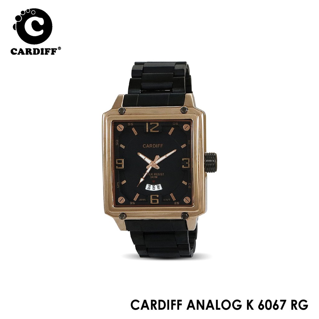 Cardiff Analog K 6067 Jam Tangan Pria, Jam Tangan Kasual