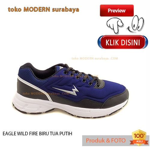 JUMBO EAGLE WILD FIRE BIRU TUA PUTIH sepatu pria olahraga running