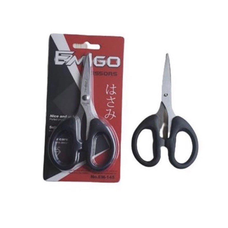 Gunting Kecil 4 inch 13 cm Emigo Tajam Pemotong Scissors DIY Alat Potong Bahan Stainless Steel Berkualitas Alat Peralatan Perlengkapan Rumah Tangga Potong Cut Cutter Kertas Karton Bufalo Kardus Box Paper Lembar Plastik Plastic Logam Besi Tools Malang