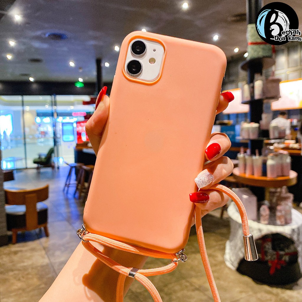 Softcase Slingcase Tali Lanyard Candy Oppo A3s A33w Neo 9 A37 9 A57 A39 A71 A83 F1S A59 BDK1450-OREN