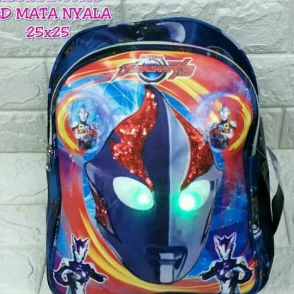 Kejutan Murah TAS ULTRAMAN / TAS ANAK PAUD TK LED MATA NYALA / TAS RANSEL KARAKTER ULTRAMAN /TAS ANA