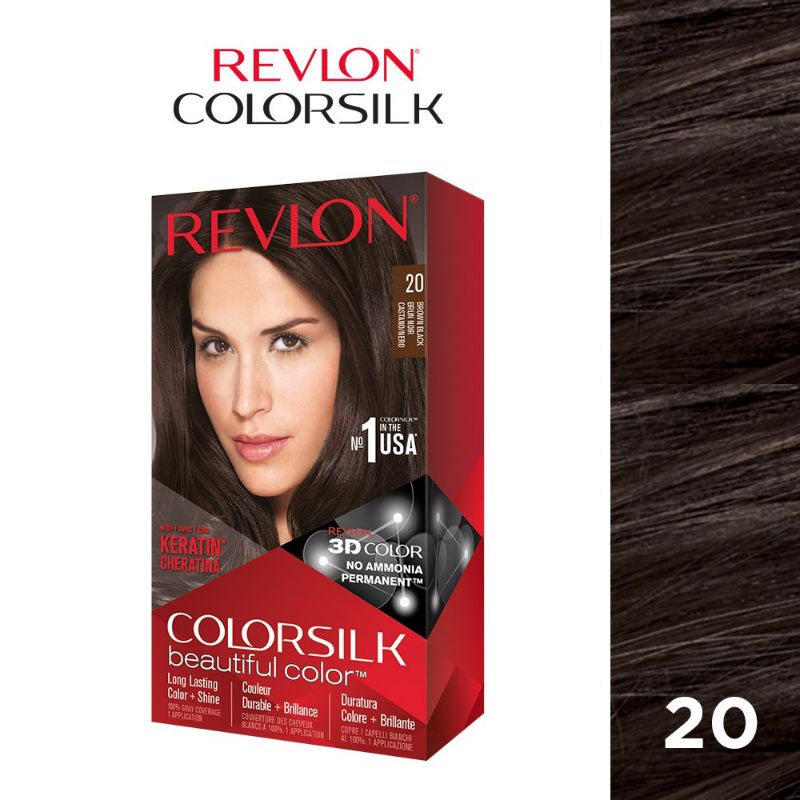 Revlon Colorsilk Hair Color Cat Rambut - Brown Black 20