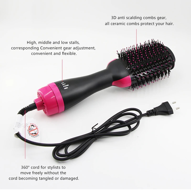 One Step Brush Hair Dryer and Styler Hot Air brush - Sisir Pengering Pelurus Pengeriting / Curly Rambut Elektrik