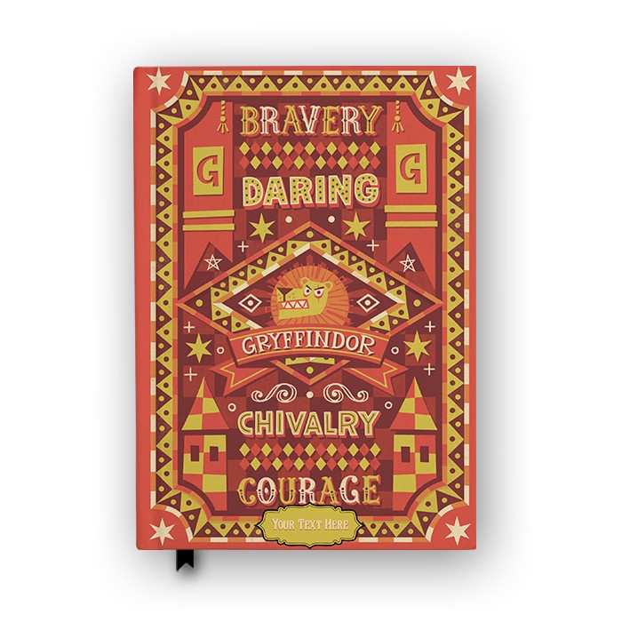

Buku Catatan Notebook Harry Potter Gryffindor Courage Hogwarts Custom Nama Diary Jurnal Hardcover