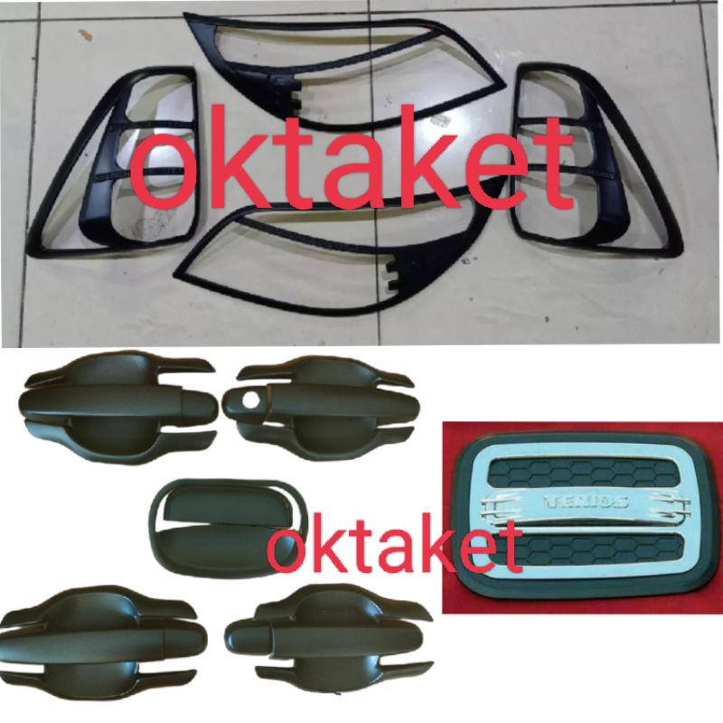 paket lengkap garnish depan belakang outer handle tank cover Rush Terios 2012 2013 2014 hitam