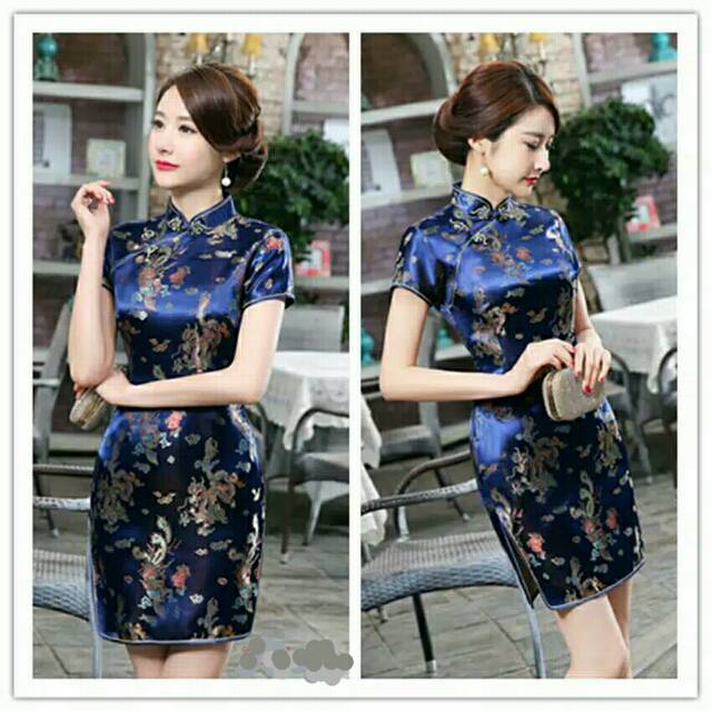 IMLEK SALE Cheongsam Dress Midi Longfeng Import