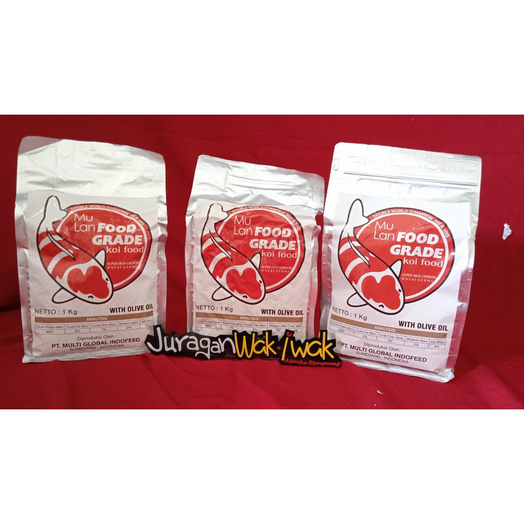Mulan Koi Food Super High Growth Wheat Germ 1 kg Floating [FOOD GRADE]
