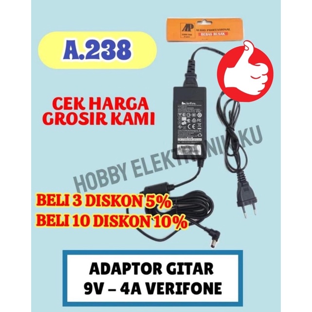 ADAPTOR GITAR AP 9V - 4A VERIFOBE + CABLE