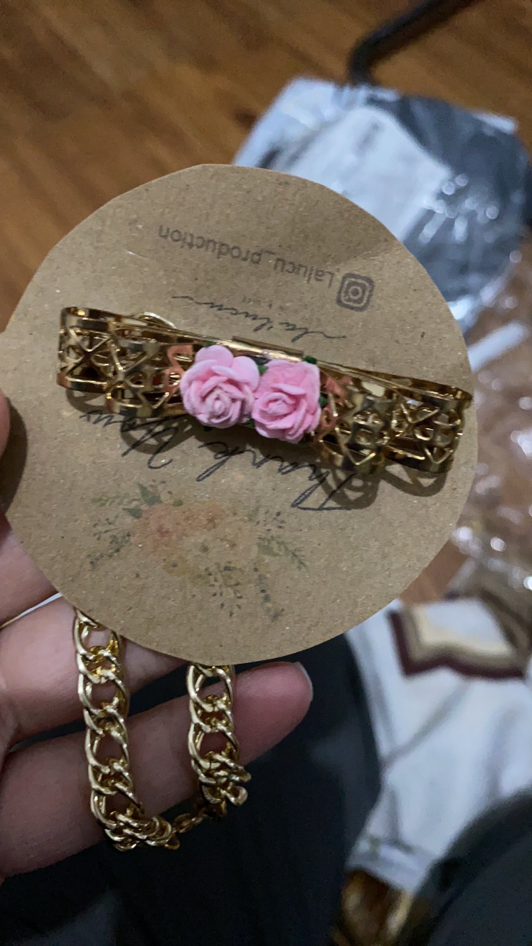 Konektor Masker - Konektor Masker Rantai Pita Rose - Konektor Masker Hijab