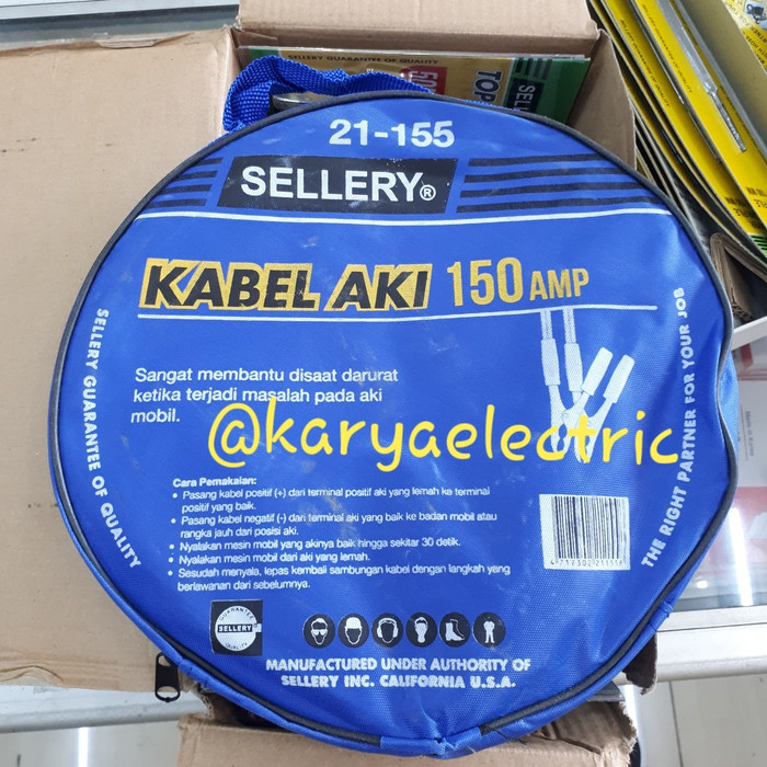 KABEL JUMPER AKI MOBIL 150A SELLERY 21-155 JEMPER AKI BOOSTER CABLE