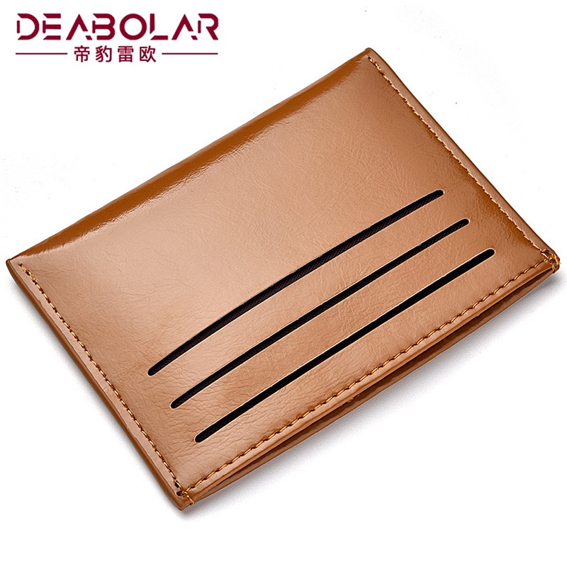 ORIGINAL DEABOLAR DOMPET KARTU ANTI RIBET MINI TIPIS KULIT KILAT LILIN SINTETIS K3246