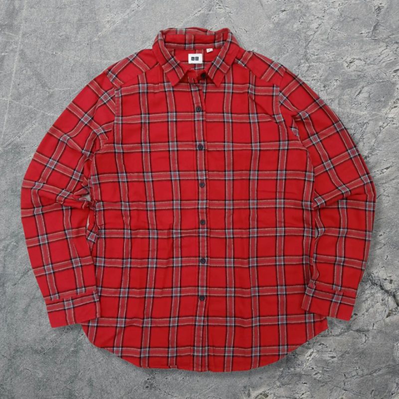 UNIQLO KEMEJA PLAID FLANNEL VETERANO