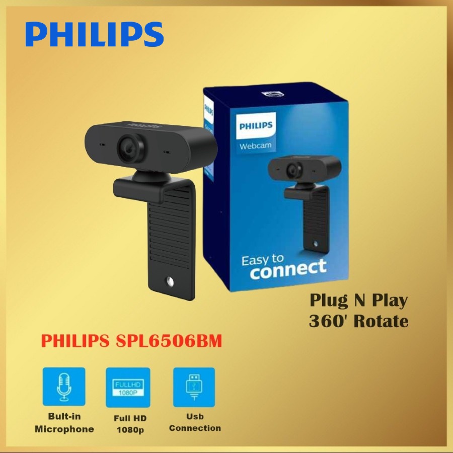 PHILIPS Webcam SPL6506BM SPL6506 BM SPL 6506 Full HD Bukan c270 c310