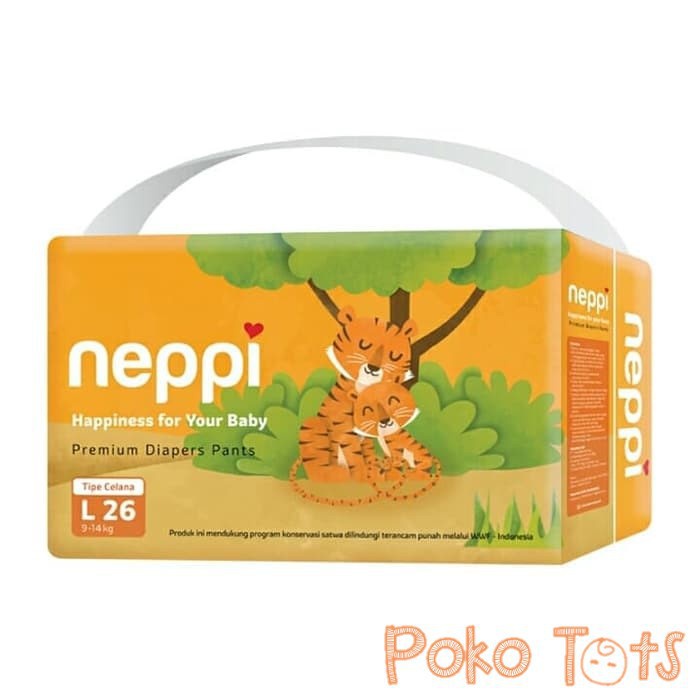 Neppi Baby Premium Diapers Pants L26 Popok Bayi Diaper Pant L 26