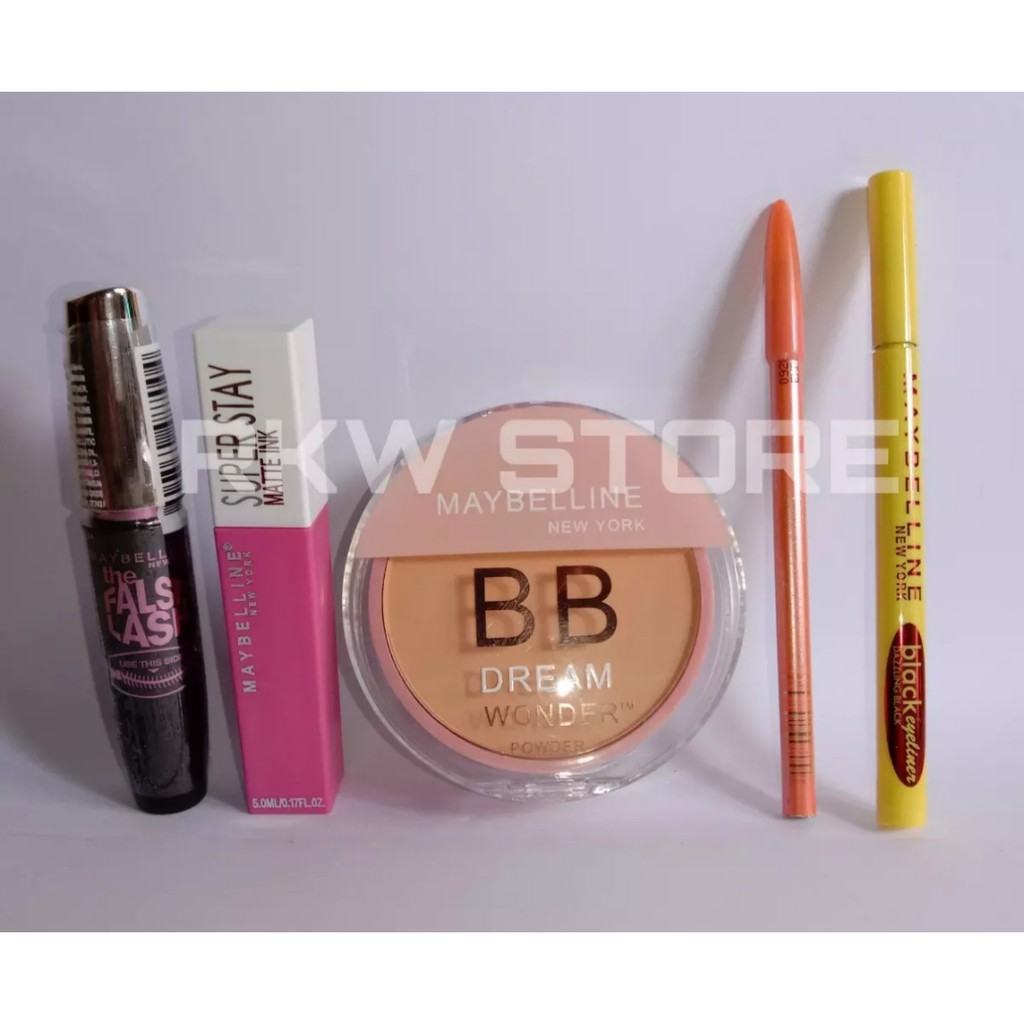 Paket MakeUp Lengkap Maybelline 1 Set 4 In 1 - Pake Kosmetik Wanita Lengkap Murah 1 Set 4 In 1 - Bed