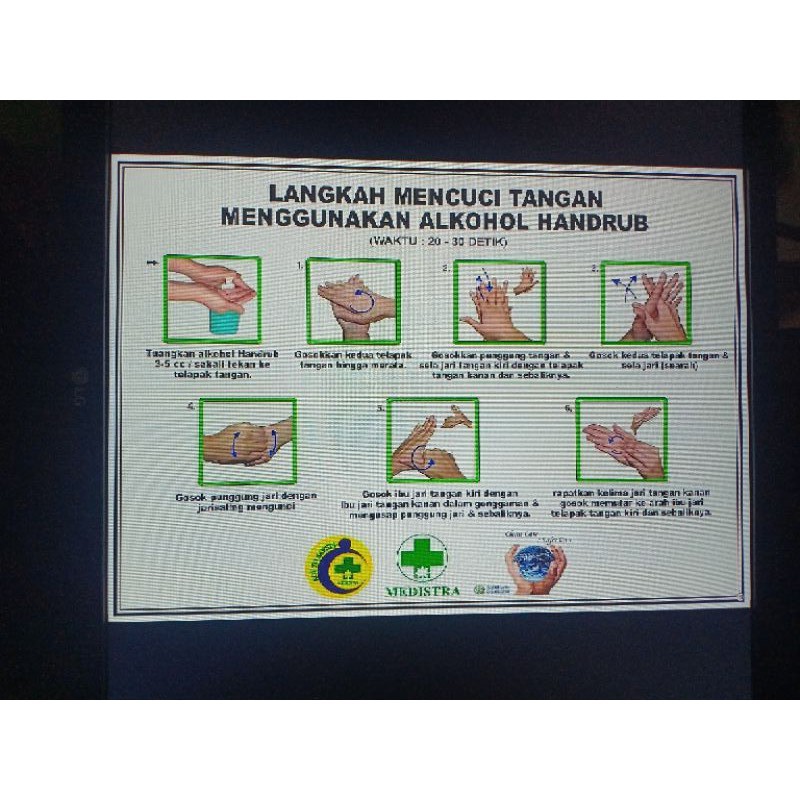 

(112) POSTER 6 LANGKAH CUCI TANGAN DENGAN ALKOHOL