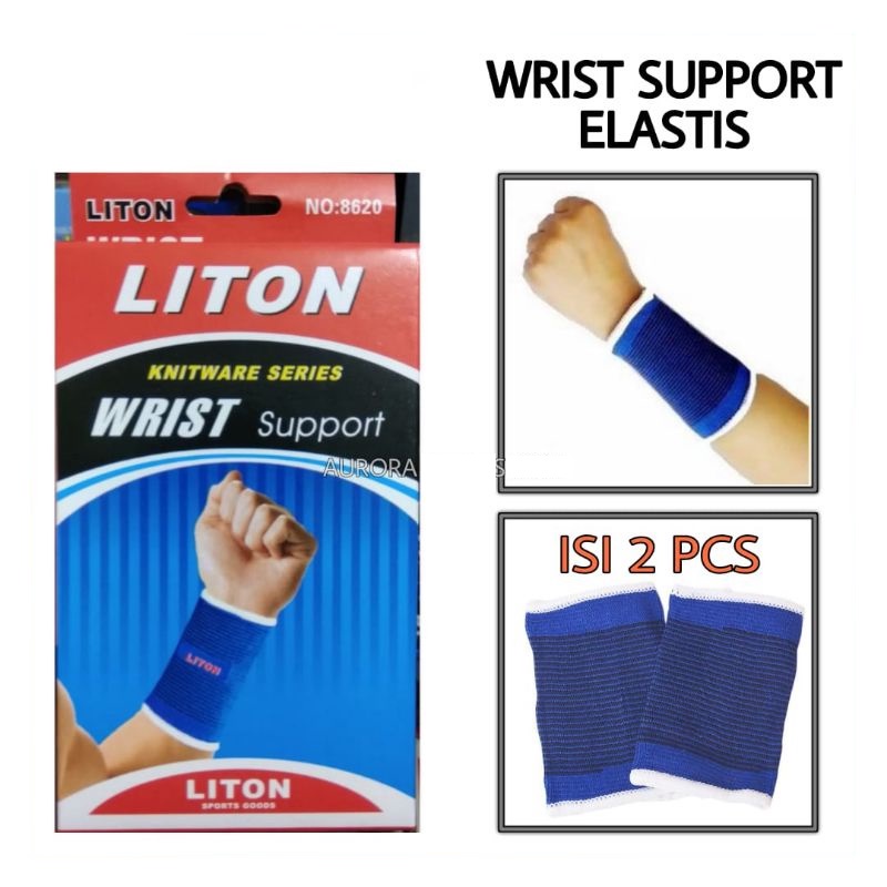 8620 Deker Pergelangan Tangan Wrist Support Dekker Palm Pelindung Otot Olahraga Bahan Elastis - 2 Pcs