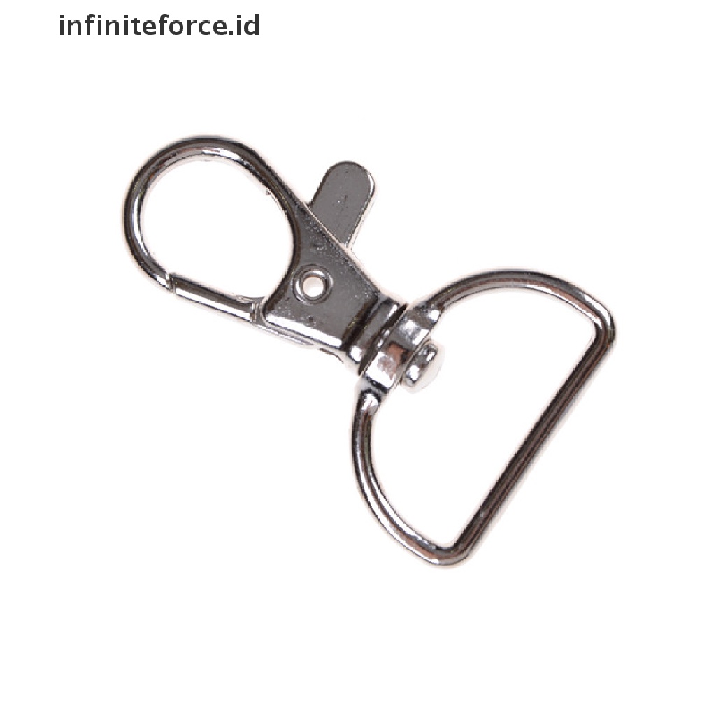 (infiniteforce.id) 10pcs / set Kait Gantungan Kunci Bahan Metal Warna Silver