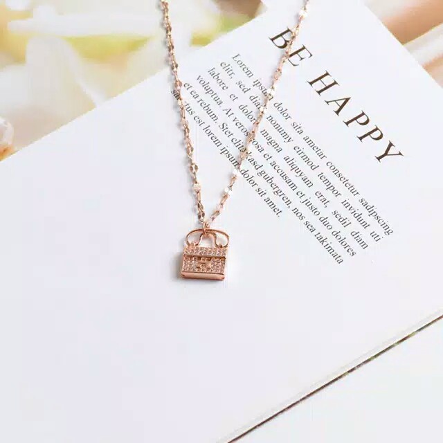 GG Kalung Kekinian Liontin Tas H Titanium#KL-212