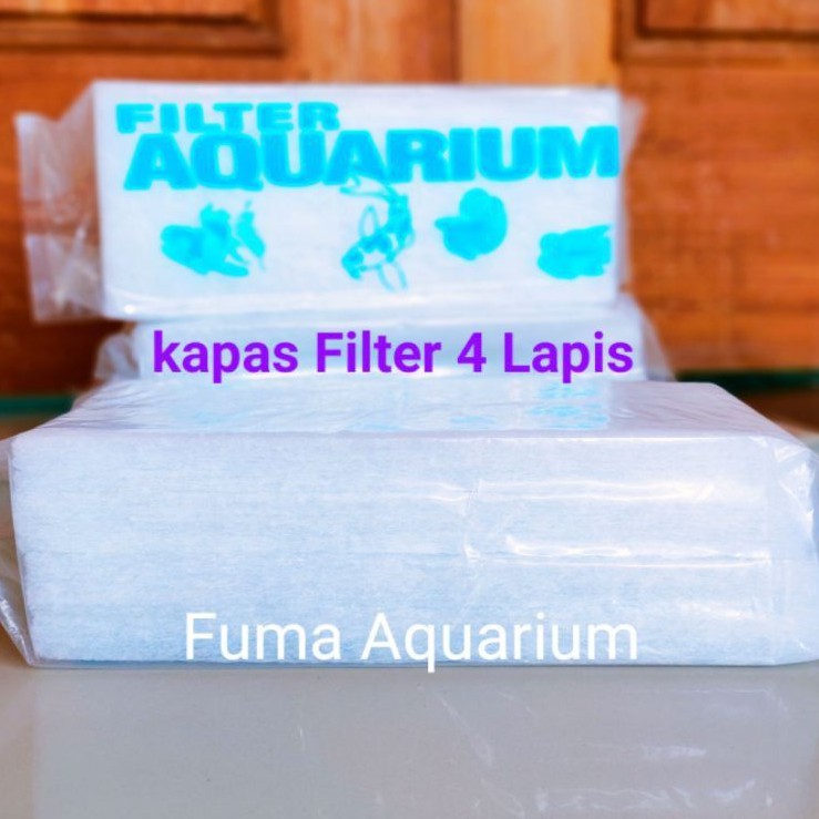 Kapas cahaya busa media filter aquarium isi 4 lapis padat dan tebal 25X10cm