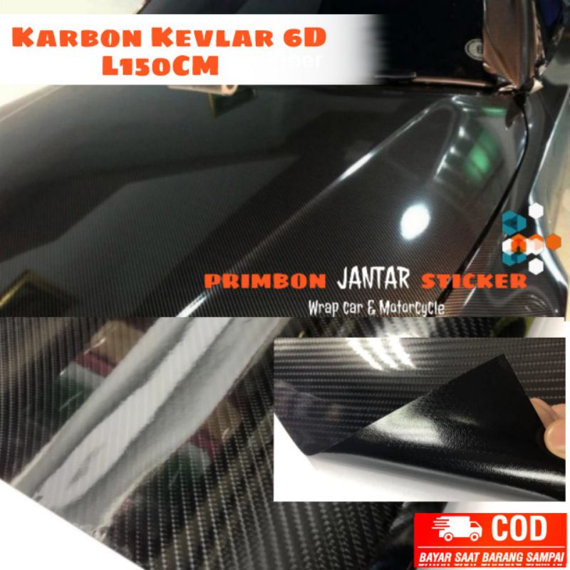 Sticker skotlet karbon 6D sticker scotlite carbon 6D lebar 150 cm untuk motor mobil