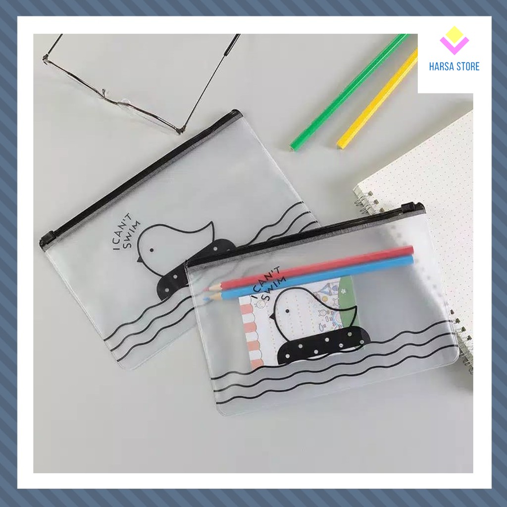 

Tempat Pensil Zipper Transparan Little Chick