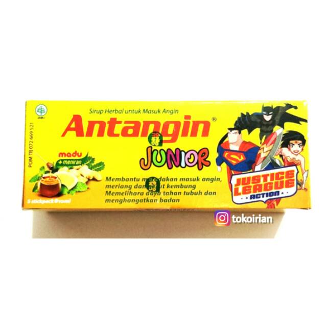 

ANTANGIN JUNIOR / SIRUP HERBAL UNTUK MASUK ANGIN ( 1 DUS = 5 SACHET )