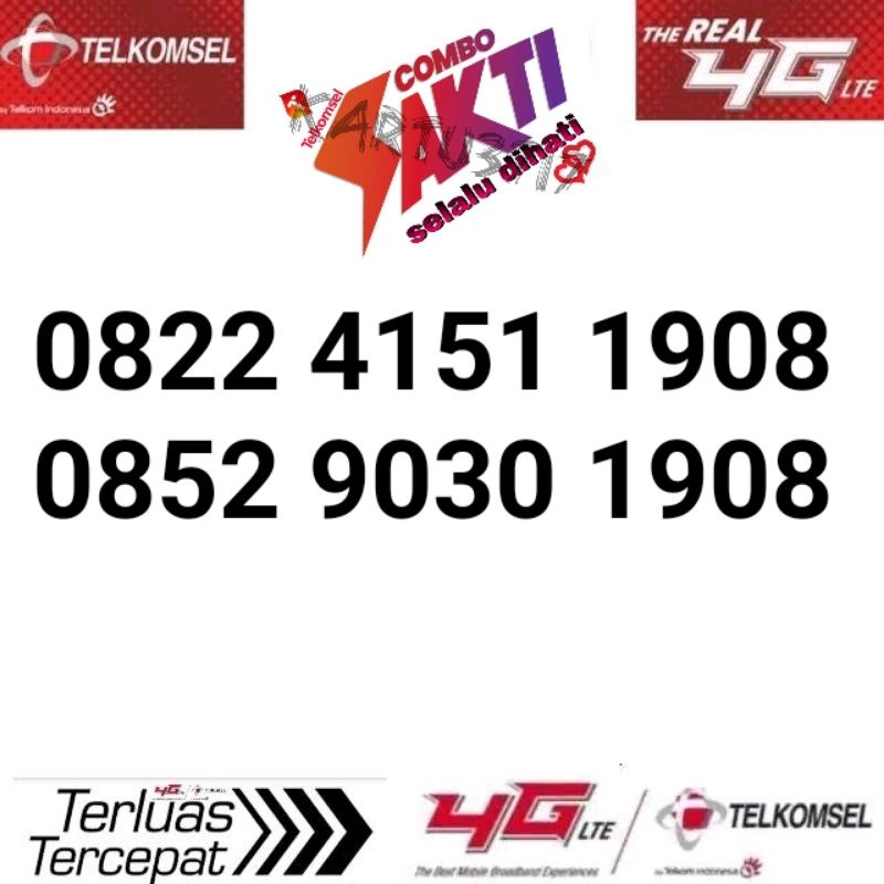 TELKOMSEL SERI TAHUN 1908 COMBO SAKTI